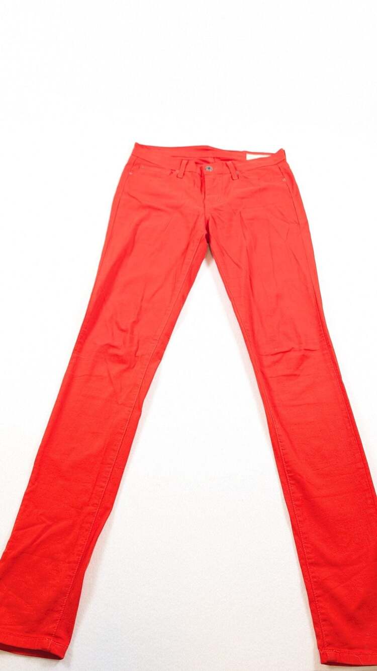 Angry Rabbit Red Skinny Jeans, Size 27, Made in USA